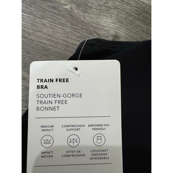 NWT Athleta Train Free Sports Bra D-DD Black Size Medium - Picture 6 of 8